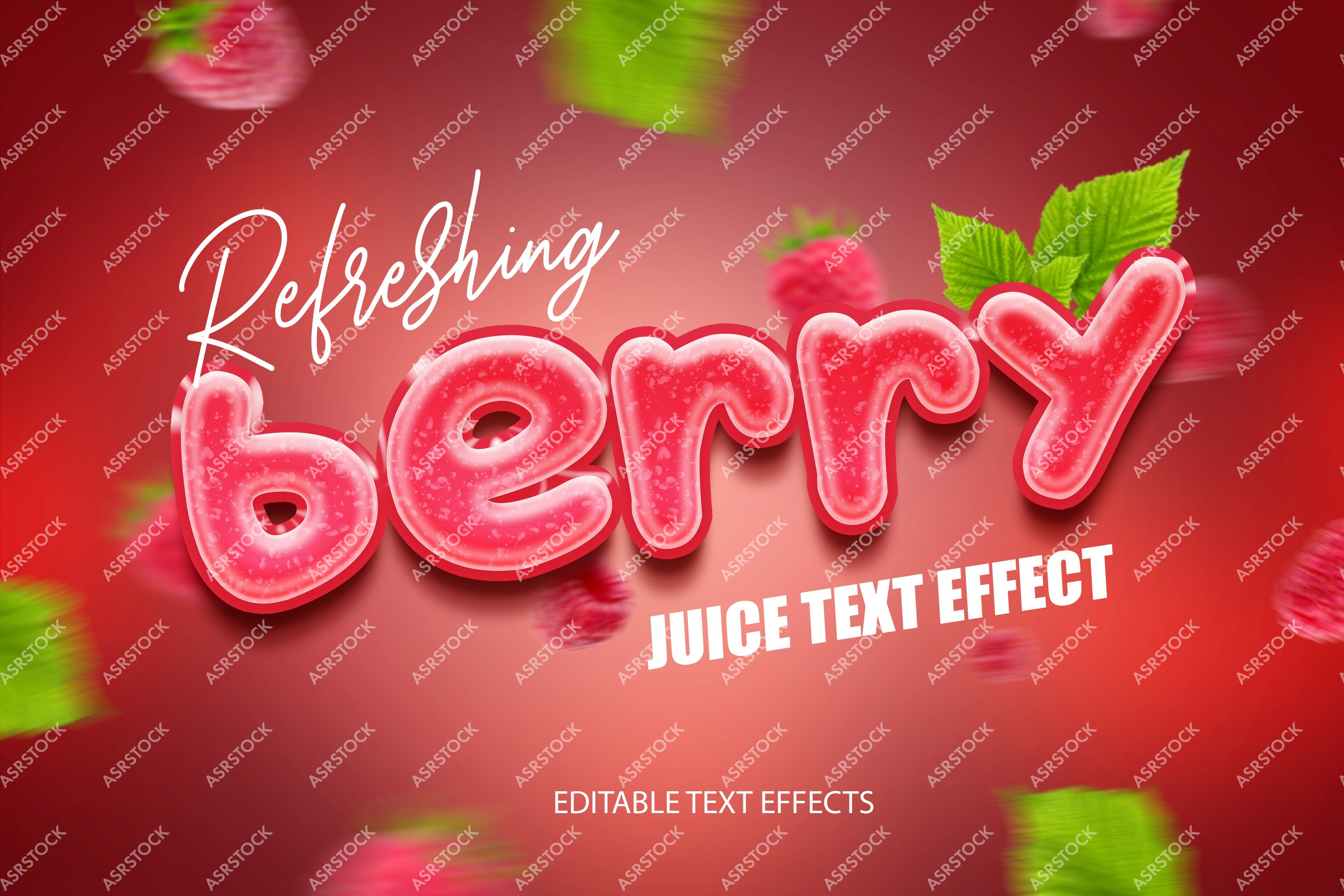 Raspberry juice text effect